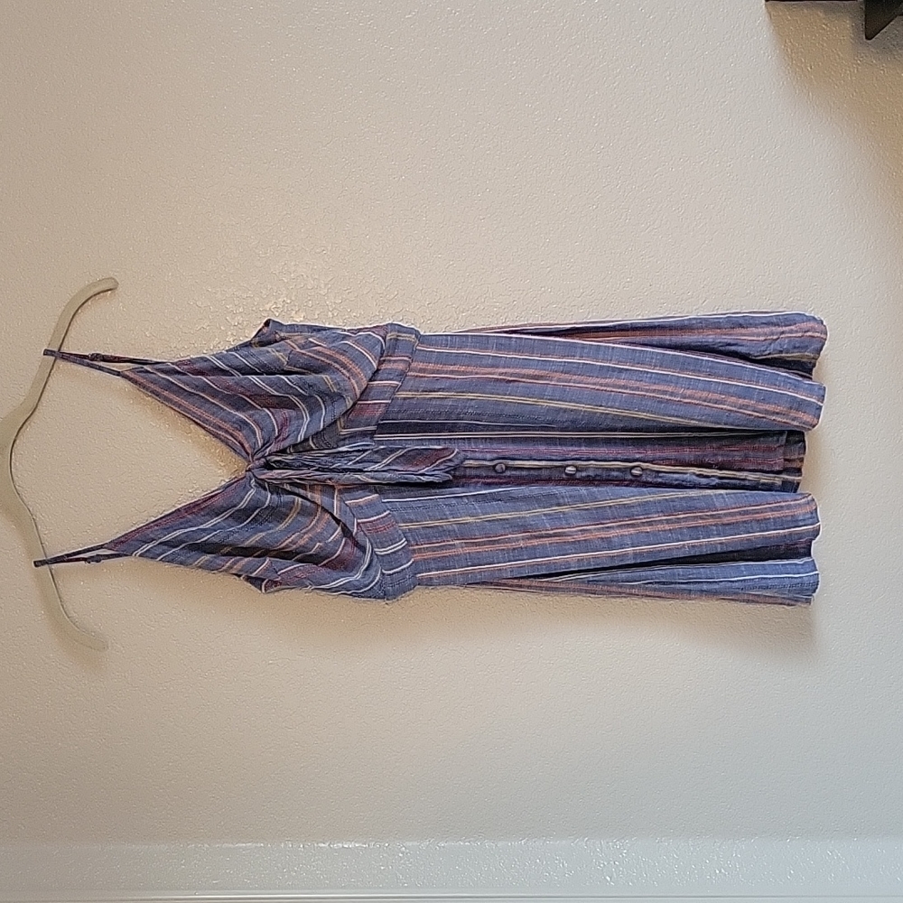 En Creme Striped Summer Dress